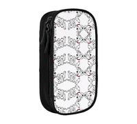 vacsAX Estuche de tela Oxford, duradero y elegante, para suministros escolares y de oficina, estuche para lápices, lindo dálmata, Black, Talla única, Tarjetero