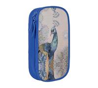 vacsAX Estuche de tela Oxford, duradero y elegante, para suministros escolares y de oficina, estuche para lápices, hermoso pavo real, Blue, Talla única, Tarjetero