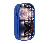 vacsAX Estuche de tela Oxford, duradero y elegante, para suministros escolares y de oficina, estuche para lápices, bote vikingo, Blue, Talla única, Tarjetero