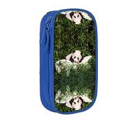 vacsAX Estuche de tela Oxford, duradero y elegante, para suministros escolares y de oficina, estuche para lápices, lindo panda pequeño, Blue, Talla única, Tarjetero