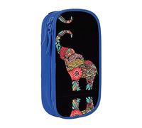 vacsAX Estuche de tela Oxford, duradero y elegante, para suministros escolares y de oficina, estuche para lápices, hermoso elefante, Blue, Talla única, Tarjetero