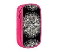 vacsAX Estuche de tela Oxford, estuche duradero y elegante para suministros escolares y de oficina, bolsa de lápices Helm of Awe, Pink, Talla única, Tarjetero