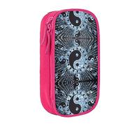 vacsAX Estuche de tela Oxford, estuche duradero y elegante para suministros escolares y de oficina, bolsa de lápices con diagrama Ying Yang, Pink, Talla única, Tarjetero