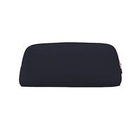 vacsAX Estuche negro sólido para lápices, bolsa para monedas, bolsa de cosméticos, organizador de papelería de oficina, bolsa portátil para lápices