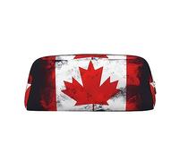 vacsAX Estuche para lápices con bandera canadiense, bolsa para monedas, bolsa de cosméticos, organizador de papelería de oficina, bolsa portátil para lápices
