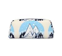 vacsAX Estuche para lápices con diseño de montañas nevadas, bolsa para monedas, bolsa de cosméticos, organizador de papelería de oficina, bolsa portátil para lápices