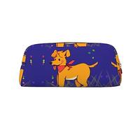 vacsAX Estuche para lápices con diseño de perro de dibujos animados, bolsa de monedas, bolsa de cosméticos, organizador de papelería de oficina, bolsa portátil para lápices