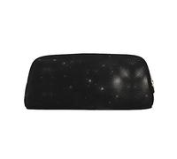 vacsAX Estuche para lápices de galaxia en blanco y negro, bolsa de monedas, bolsa de cosméticos, organizador de papelería de oficina, bolsa portátil para lápices