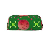 vacsAX Estuche para lápices de melocotones rojos sonrientes, bolsa para monedas, bolsa de cosméticos, organizador de papelería de oficina, bolsa portátil para lápices