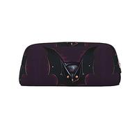 vacsAX Estuche para lápices de murciélago fantasma negro, bolsa de monedas, bolsa de cosméticos, organizador de papelería de oficina, bolsa portátil para lápices