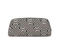 vacsAX Estuche para lápices de textura curvada negra, bolsa de monedas, bolsa de cosméticos, organizador de papelería de oficina, bolsa portátil para lápices