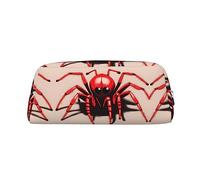 vacsAX Lindo estuche de lápices de araña roja para lápices, bolsa de monedas, bolsa de cosméticos, organizador de papelería de oficina, bolsa portátil para lápices