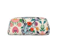 vacsAX Lindo estuche de lápices de tigre blanco, bolsa de monedas, bolsa de cosméticos, organizador de papelería de oficina, bolsa portátil para lápices
