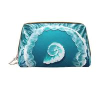 vacsAX Pequeña bolsa de maquillaje de cuero elegante bolsa de maquillaje con - perfecto para maquillaje, artículos de tocador y pinceles Sea of Love, Sea Of Love, Talla única