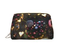 vacsAX Pequeña bolsa de maquillaje de cuero elegante bolsa de maquillaje con - perfecto para maquillaje, artículos de tocador y pinceles Jungle of Love, Jungle Of Love, Talla única