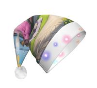 vacsAX Sombrero de Navidad iluminado: este sombrero es el regalo ideal para Navidad y todas tus celebraciones navideñas. Cuento de hadas de unicornio