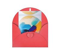 vacsAX Surtido de tarjetas de felicitación redondas de acuarela hechas a mano para todas las ocasiones, tarjetas de cumpleaños, tarjetas de boda, tarjetas de condolencias