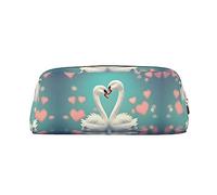 vacsAX The Swan in Love - Estuche para lápices, monedero, bolsa de cosméticos, organizador de papelería de oficina, bolsa portátil para lápices