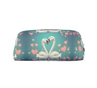 vacsAX The Swan in Love - Estuche para lápices, monedero, bolsa de cosméticos, organizador de papelería de oficina, bolsa portátil para lápices