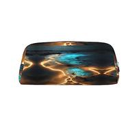 vacsAX View under the moon - Estuche para lápices, bolsa para monedas, bolsa de cosméticos, organizador de papelería de oficina, bolsa portátil para lápices