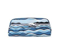 vacsAX Waves lapping at the rocks - Estuche para lápices, bolsa para monedas, bolsa de cosméticos, organizador de papelería de oficina, bolsa portátil para lápices