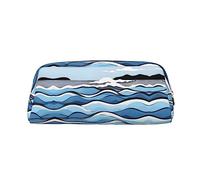vacsAX Waves lapping at the rocks - Estuche para lápices, bolsa para monedas, bolsa de cosméticos, organizador de papelería de oficina, bolsa portátil para lápices