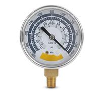 Vacu¨®metro G1 / 4in Acero inoxidable Man¨®metro Vacu¨®metro 0?14psi Conector G1 / 4in