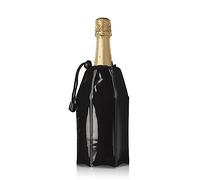 Vacu Vin Enfriador de Champagne Flexible - Funda Reutilizable Negra para Enfriamiento de Botellas de Champagne Estándar