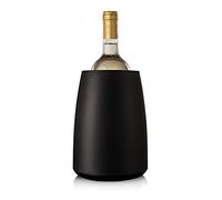 Vacu Vin Enfriador de Vino en Acero Inoxidable - Enfriador de Botellas Reutilizable para Botellas Estándar - Color Negro