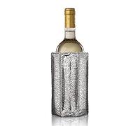 Vacu Vin Enfriador de Vino Flexible - Funda Reutilizable en Color Plata para Enfriamiento Rápido de Botellas de Tamaño Estándar