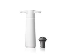 Vacu Vin Original Saver with 1 Vacuum Stopper - White Preserver Pump for Bottles - Airtight Seal Keeps Wine Fresh - Manual Air Remover - Reusable Bottle Stoppers Included