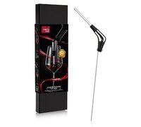 Vacu Vin Slow Pourer Vertedor Lento De Vino, Plateado/Negro, Pequeño