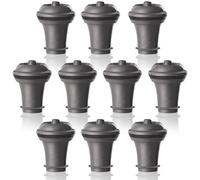 Vacu Vin Tapones de vacío Wine Saver - Juego de 10 - Sello hermético para botellas abiertas - Conserva la frescura del vino hasta 10 días - Reutilizables y aptos para lavavajillas - Compatible con