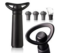 Vacu Vin Wine Saver Concerto - Bomba de vino con 1 servidor/vertedor de vino y 3 tapones, juego de regalo, color negro
