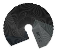 VACUBXBY 80 Piezas Papel de Lija 230 x 93 mm, Lija Madera Seco/al Agua Grano de 240 400 600 800 1000 1200 1500 2000 2500 3000 para Pulir de Coche, Metal, Madera, Muro, Masilla de Carrocero Coche