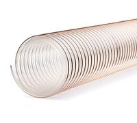 VACUFLEX Manguera de extracción de poliuretano 400 C ECO de poliuretano con grosor de pared de 0,4 mm, longitud de 5 m, ID150 mm/152 mm, resistente a microbios e hidrólisis