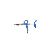 Vacuna de 0,1-1 ml, tubo vidrio, jeringa continua ajustable, directa fábrica, for pollo, pato, ganso y pescado(1ml)