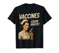 Vacunas Causa Adultos Retro Vintage Funny Science Camiseta