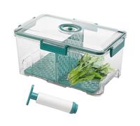 Vacuum Food Containers with Pump, Transparent Timer Storage Container, Microwave Safe Food Container, Fish Storage Box, Portable Food Storage Container, Storage Box with Divider Lid, Vacuum Seal Food