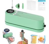 vacuum food sealer machine,Mini Wireless Vacuum Seal,Mini Cordless Vacuum Sealer for Food, Rechargeable, Portable Vacuum Sealers for Daily Ingredient Preservation, Bulk Purchasing & Packaging-Green