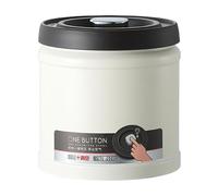 Vacuum Food Storage Container - Stainless Steel | Coffee Canister, Airtight Storage Jar, Vacuum Seal Container, Coffee Beans , Fresh Lock, Moisture Proof, Easy Press Lid, Odor Proof, Leak Resis