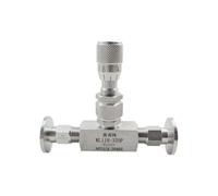 Vacuum Needle Valves, Micro Metering Flow Regulating Valve Controller For Water Gas Oil SS304 silver(KF40)