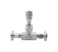 Vacuum Needle Valves, Micro Metering Flow Regulating Valve Controller For Water Gas Oil SS304 silver(KF16)