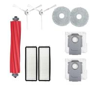 Vacuum, Repuestos for aspiradora Roborock Q Revo/P10 A7400RR, Cepillo Lateral Principal, Filtro HEPA, paños de fregona, Bolsa for Polvo y Accesorios.,for Hardwood Floor & Carpet and Rug(9PCS W)