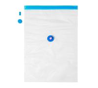 Vacuum Storage Bags 2 bolsas de almacenamiento al vacío for ahorrar más espacio, con cremallera sellada compresión for viajes, for ropa, almohadas, cama, armario, organizador del hogar(30x40cm)
