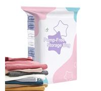 Vacuum Storage Bags - No Pump Space Saver Packaging Pouch, Clothing Compression Bag, Airtight Hand-Roll Airless Organizer Sacks | Heavy-Duty Waterproof Travel Shrink Envelopes Wardrobe Totes for Lugga