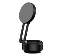 Vacuum Suction Phone Holder, Electric Retractable Car Mount, Magnetic Cellphone Stand, Strong Grip & Adjustable Angle, Black, Gray, Ideal for Dashboard & Windshield