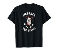 Vacuum Tube Audiophile Vintage Embrace The Static Art Camiseta