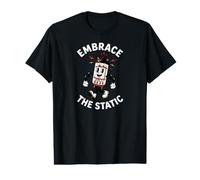 Vacuum Tube Audiophile Vintage Embrace The Static Art Camiseta gráfica económica