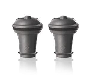 Vacuvin Tapones para bomba de vacío, color, set 2 unidades, Silicona, Gris oscuro, 3.1x3.9x3.7 cm (FBA_84042)